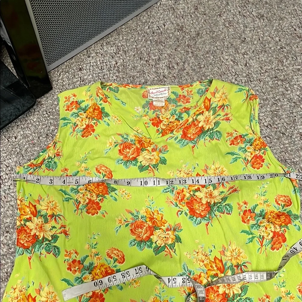 Vintage 90s April Cornell floral midi Dress - Picture 3 of 6